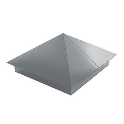 Колпак металлический на кирпичный столб 390х390х0,5 мм RAL 7004 серый