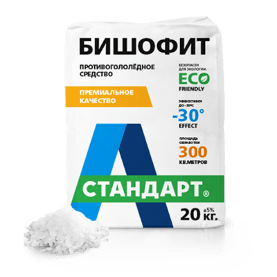  Противогололедный реагент А-Стандарт БИШОФИТ -30°C, 20кг