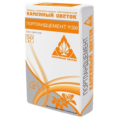 Цемент М-500 Д20 Каменный цветок (мешок 50 кг)