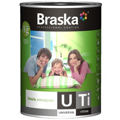 Эмаль алкидная универсальная Braska класса премиум 20 кг