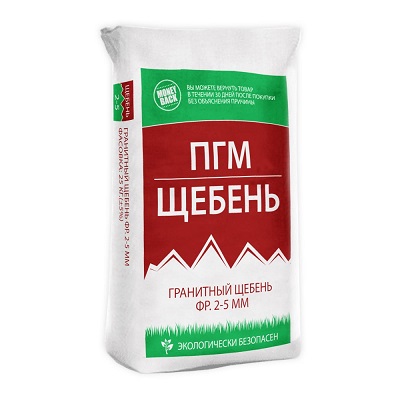 Гранитный щебень ПГМ 2-5 мм, 25кг