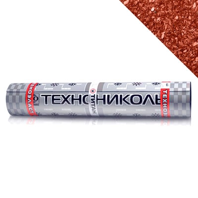 Техноэласт Титан Top ЭКМ  базальт микс красный 