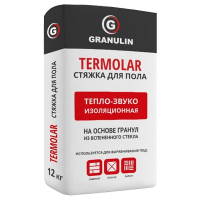 Стяжка Granulin Termolar тепло-звукоизоляционная (мешок 12 кг)
