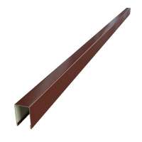 Планка П-образная заборная С8 RAL 8017, длина 2 м