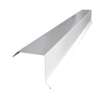 Ветровая планка торцевая для профнастила и металлочерепицы 90х80х2000 мм PE RAL 9003