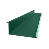 Планка примыкания для крыши из профнастила и металлочерепицы 150х150х2000 мм PE RAL 6005