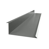 Планка примыкания для профнастила и металлочерепицы 150х150х2000 мм PE RAL 7004