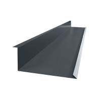 Планка примыкания для профнастила и металлочерепицы 150х150х2000 мм PE RAL 7024