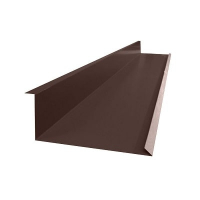 Планка примыкания для кровли из профнастила и металлочерепицы 150х150х2000 мм PE RAL 8017