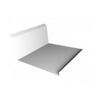 Планка примыкания для профнастила и металлочерепицы 150х150х2000 мм PE RAL 9003